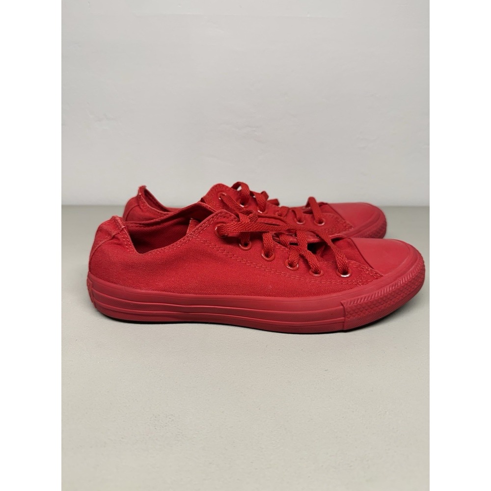 Converse All Star Sneakers Shoes Red Canvas Casual Mens 6 Womens 8